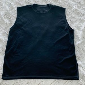 Black Nike Dry-Fit Cut Off Shirt